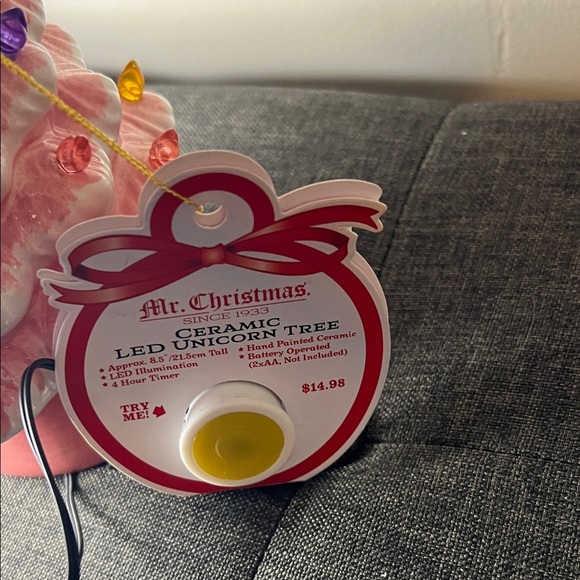 Whimsical Pink Unicorn Holiday Tree Decor - Picture 2 of 5